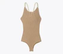 Damen Colorblock Ribbed Bodysuit