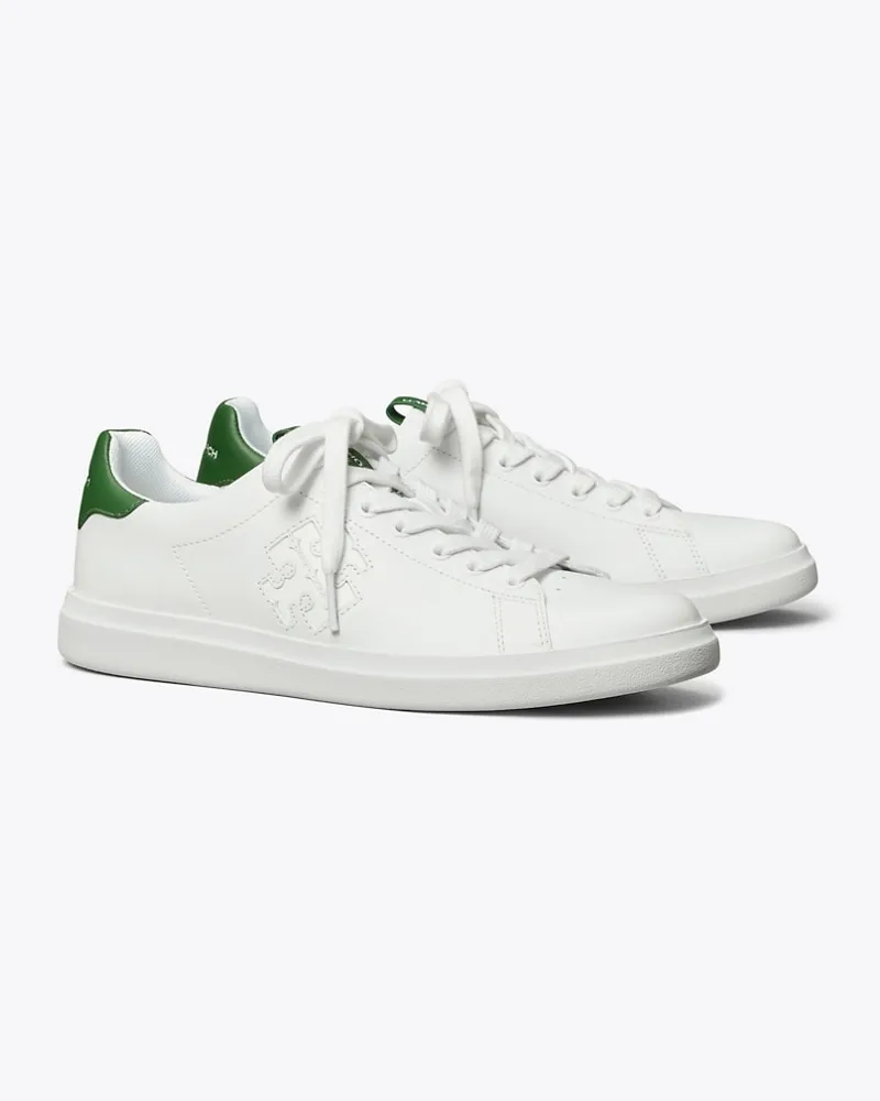 Tory Burch Damen Doppel-T Howell Court in Weiß/Grün White