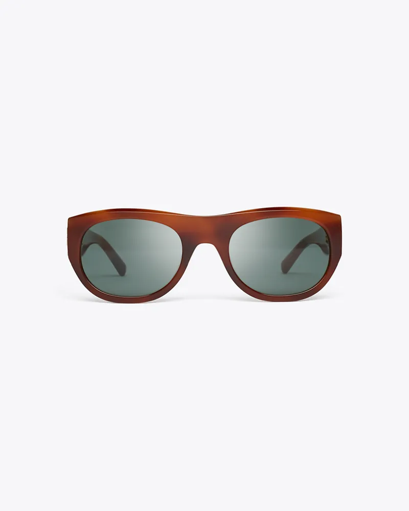 Tory Burch Ovale Eleanor Sonnenbrille Amber