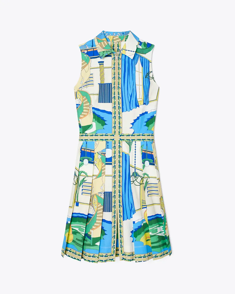 Tory Burch Damen Printed Golf Dress Green