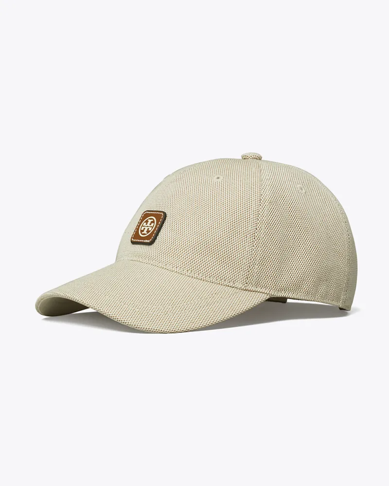Tory Burch Damen Kappe aus Canvas mit Logo Natural