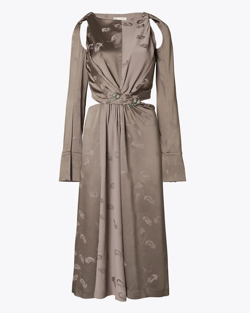 Tory Burch Damen Wraparound-Kleid aus Viskose Pale