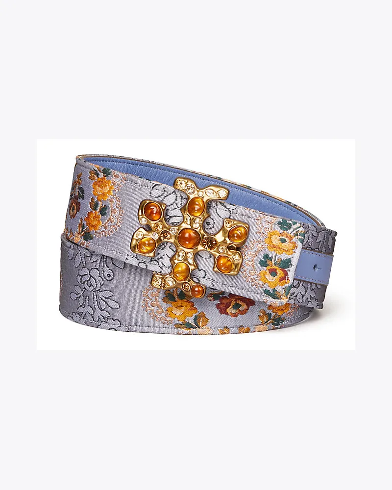 Tory Burch Verzierter Eleanor Gürtel Aus Brokat Sea