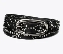 Damen Nietengürtel mit Piercingdetail