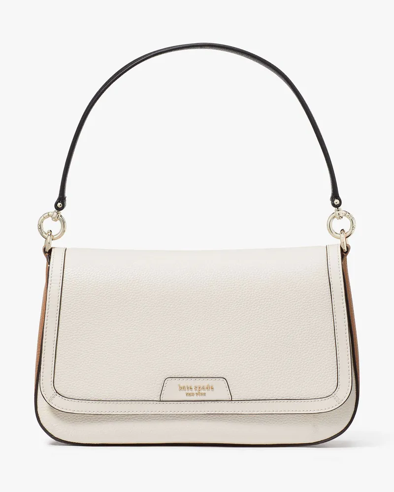 Kate Spade Hudson Schultertasche Mit Umschlag In Blockfarben, Wandelbar Parchment