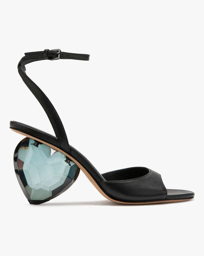 Kate Spade Kate Spade Heart Sandalette für Frauen in Schwarz, Größe Leder Schwarz