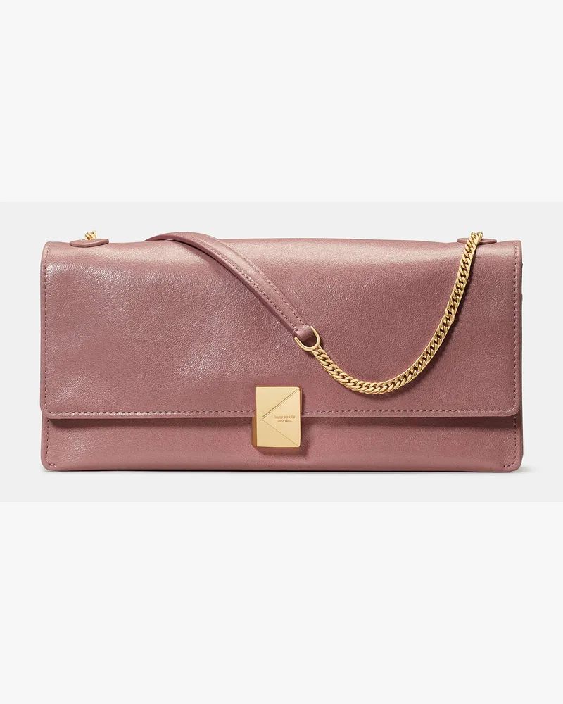 Kate Spade Deco Glazed Schultertasche Aus Leder, Weich Dusk