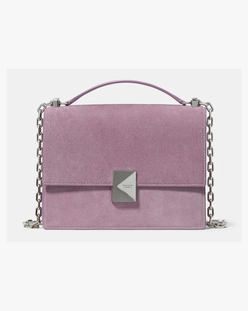 Kate Spade Kate Spade Deco Schultertasche Aus Wildleder Mit Kette für Frauen in Marktviolett | Wildleder Marktviolett