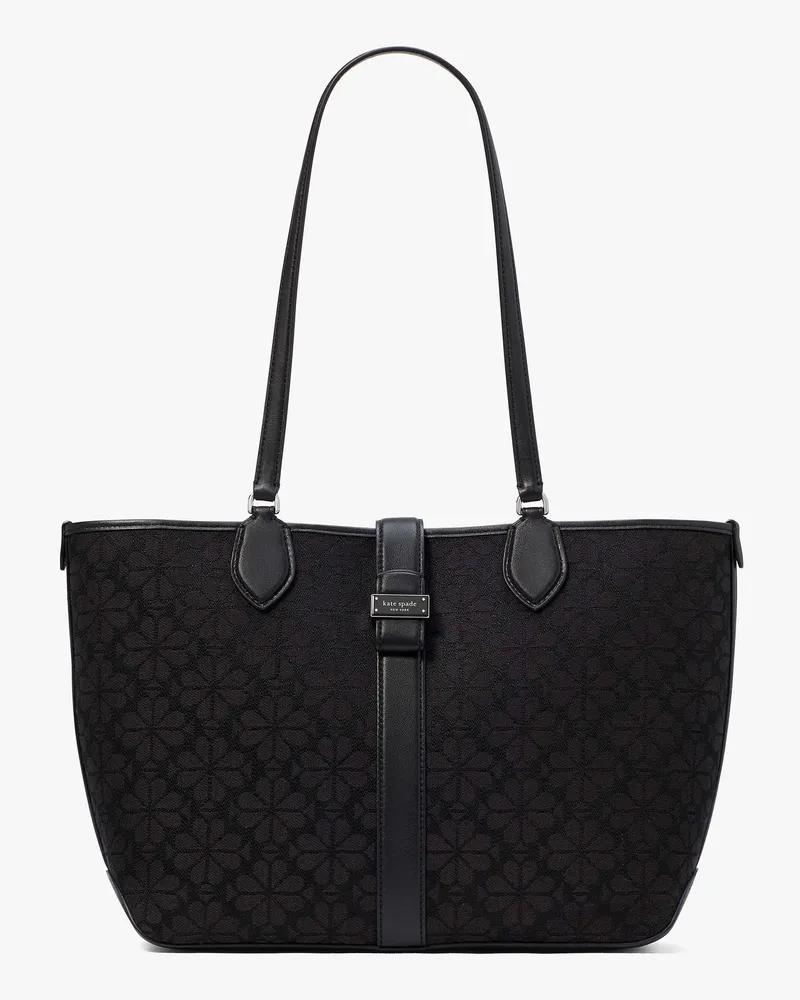 Kate Spade Offene Tote Bag Aus Jacquard Mit Pikblumenmuster, Mittelgroß Black
