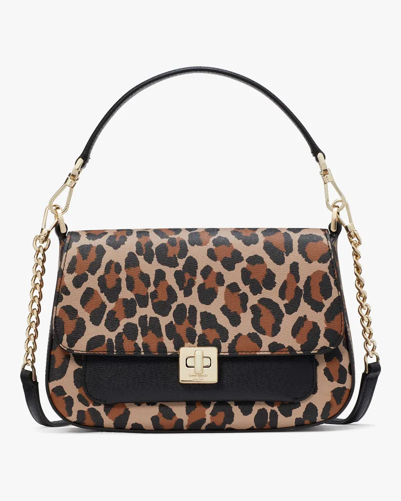 Kate Spade Phoebe Spotted Leopard Umhängetasche mit Umschlag Brown