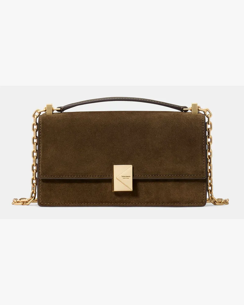Kate Spade Deco Umhängetasche Aus Wildleder, Extraklein Burnt