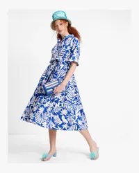 Kate Spade Tropical Foliage Montauk Kleid Blueberry