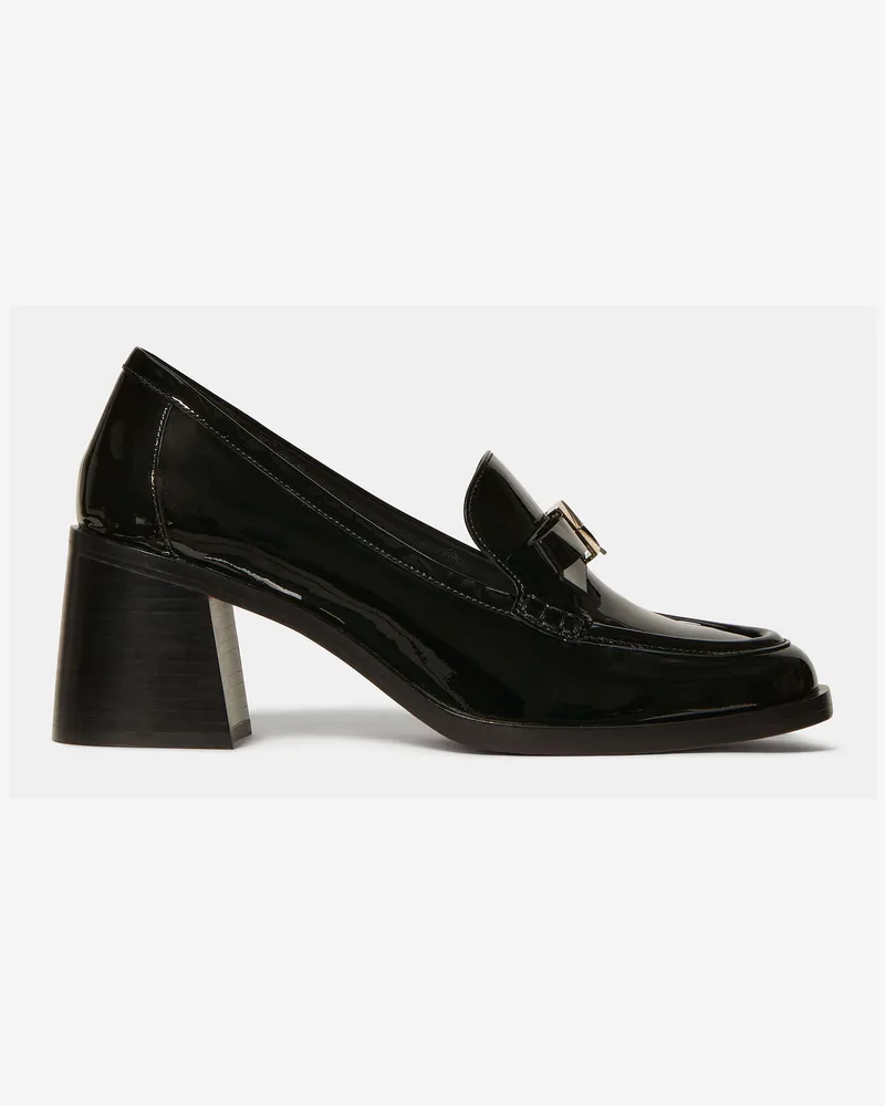 Kate Spade Deco Bow Loafer Aus Lackleder Mit Absatz Black