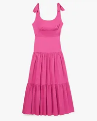 Kate Spade Maxikleid aus Popeline, Gestuft Rhododendron