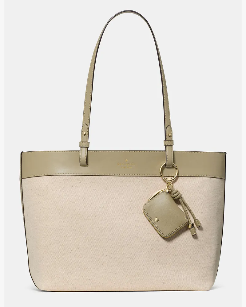 Kate Spade Kate Spade Tessa Tote Mit Charm für Frauen in Ulmen Mehrfarbig | Leinwand Ulmen