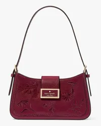 Kate Spade Reegan Botanical Schultertasche mit Stickerei, klein Blackberry