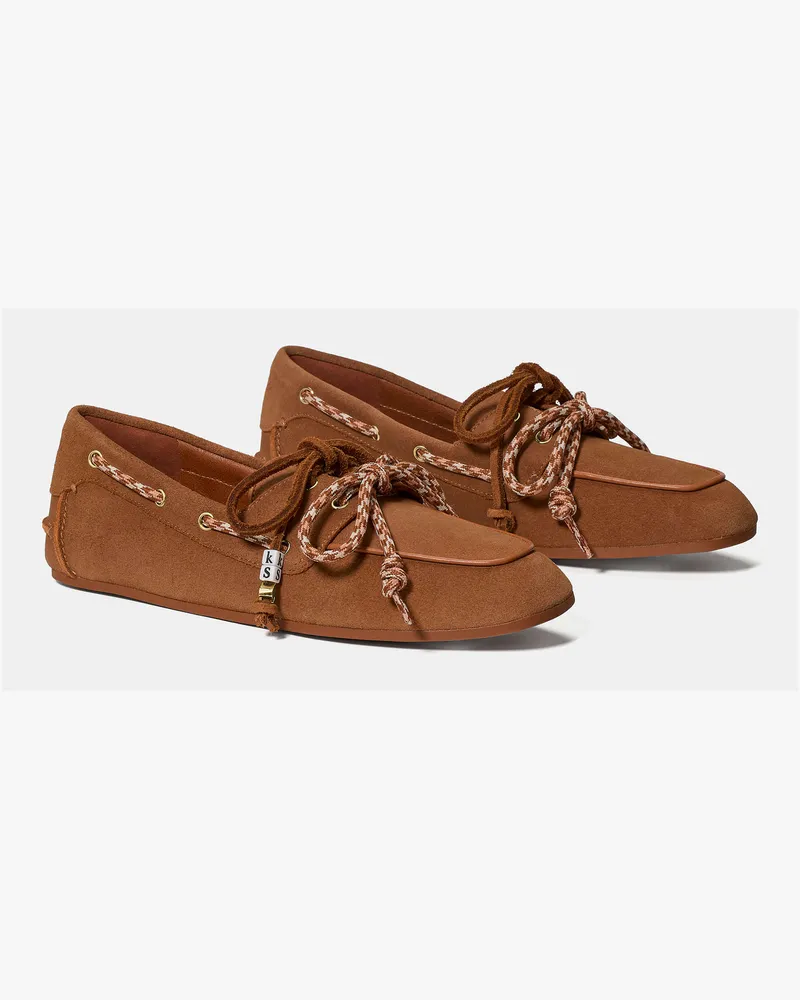 Kate Spade Kate Spade Know The Ropes Bootsschuh für Frauen in Sattelbraun, Größe Wildleder Sattelbraun