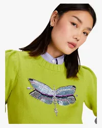 Kate Spade Dragonfly Embellished Pullover Lime