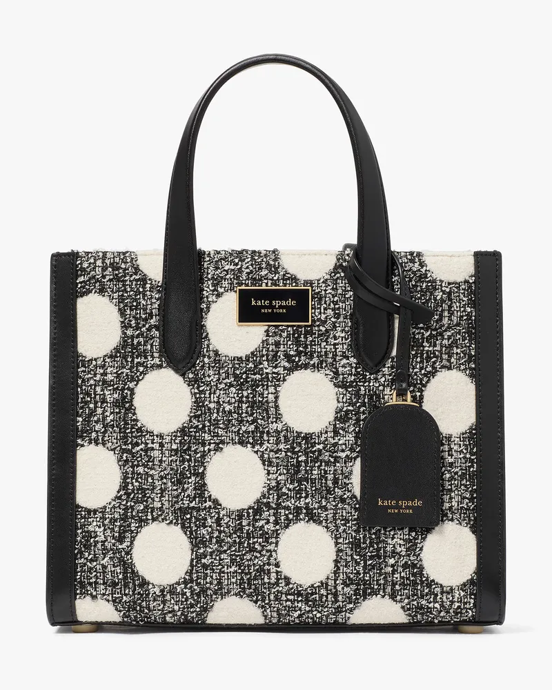 Kate Spade Manhattan Dot Tweed Kleine Tragetasche Black