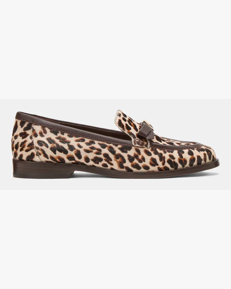 Kate Spade Deco Bow Downtown Leopard Loafer In Ponyfelloptik Cashew
