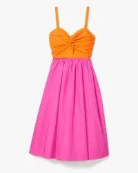 Kate Spade Twist Bodice Colorblock Kleid Satsuma