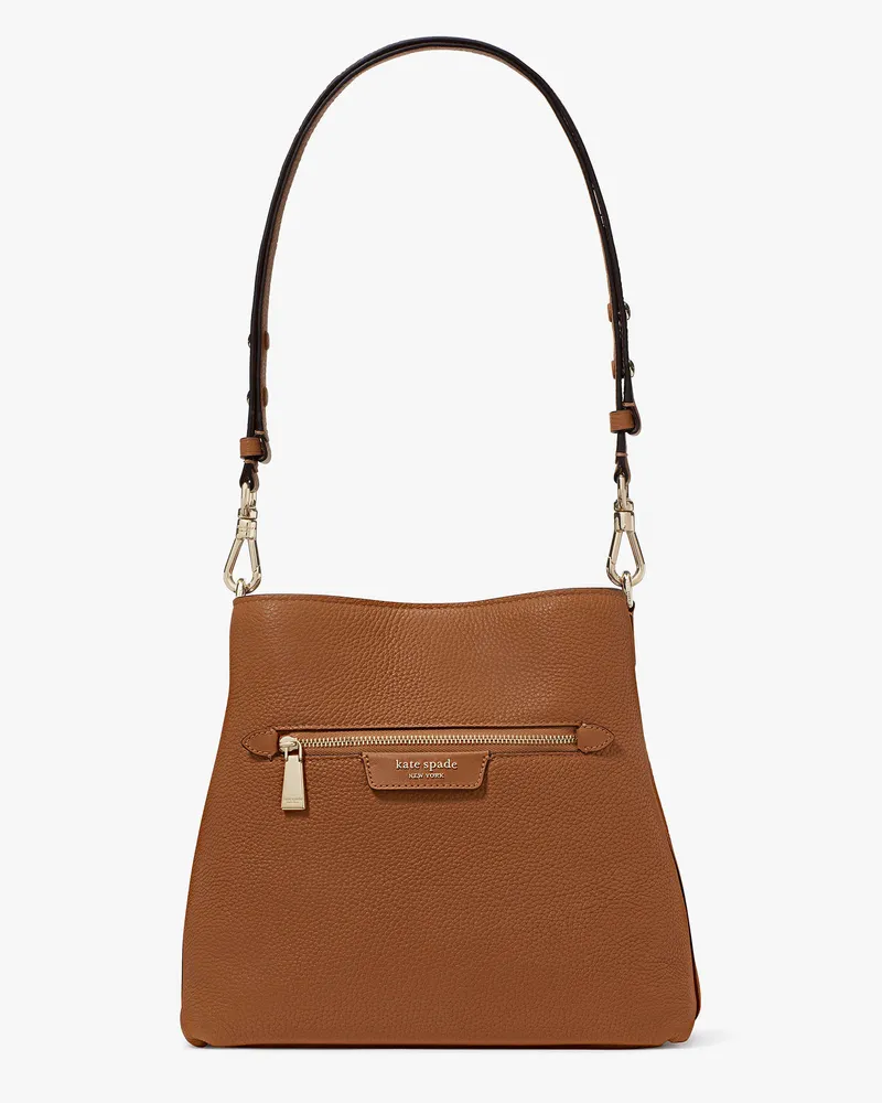Kate Spade Kate Spade Hudson Schultertasche Aus Genarbtem Leder für Frauen in Bungalow | LEDER Bungalow