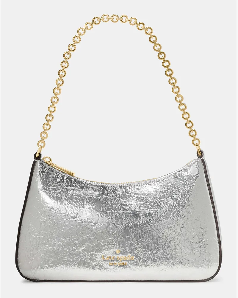 Kate Spade Margot Umhängetasche In Metallic-Knitteroptik, Wandelbar Silver