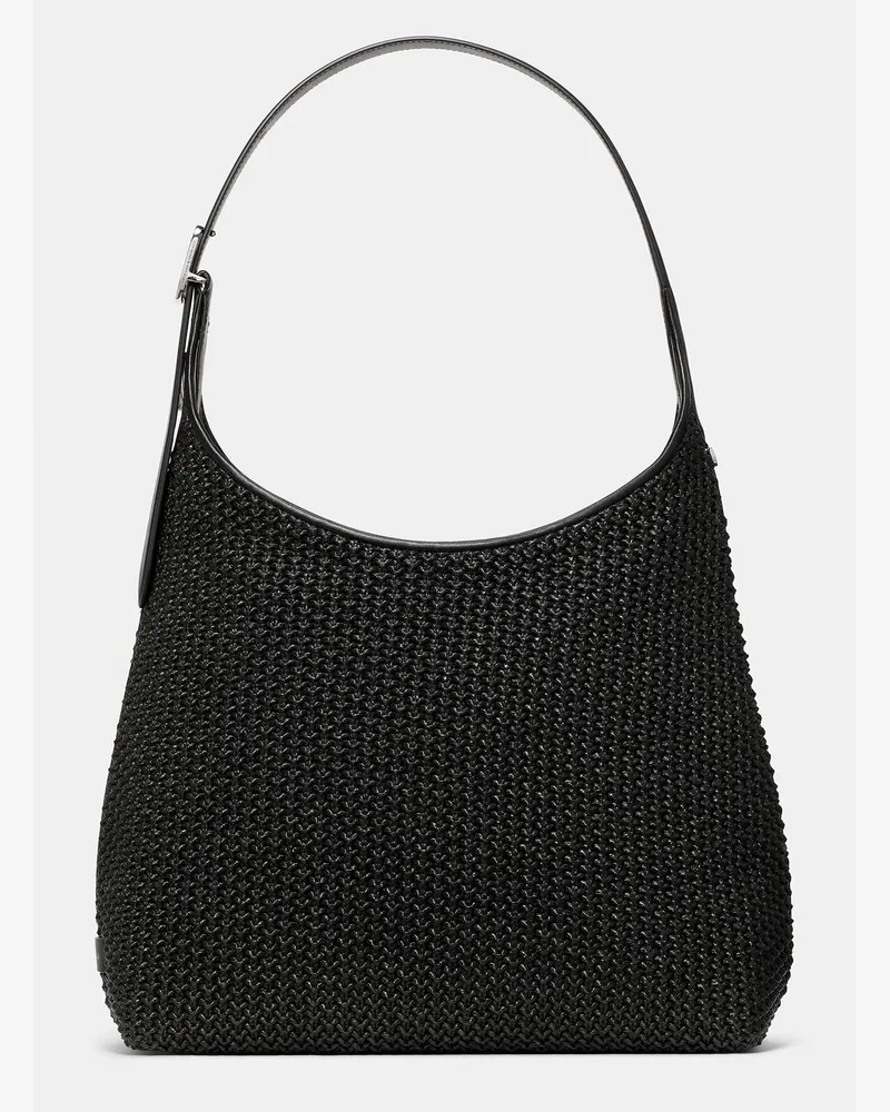 Kate Spade 454 Schultertasche Aus Stroh, Groß Black