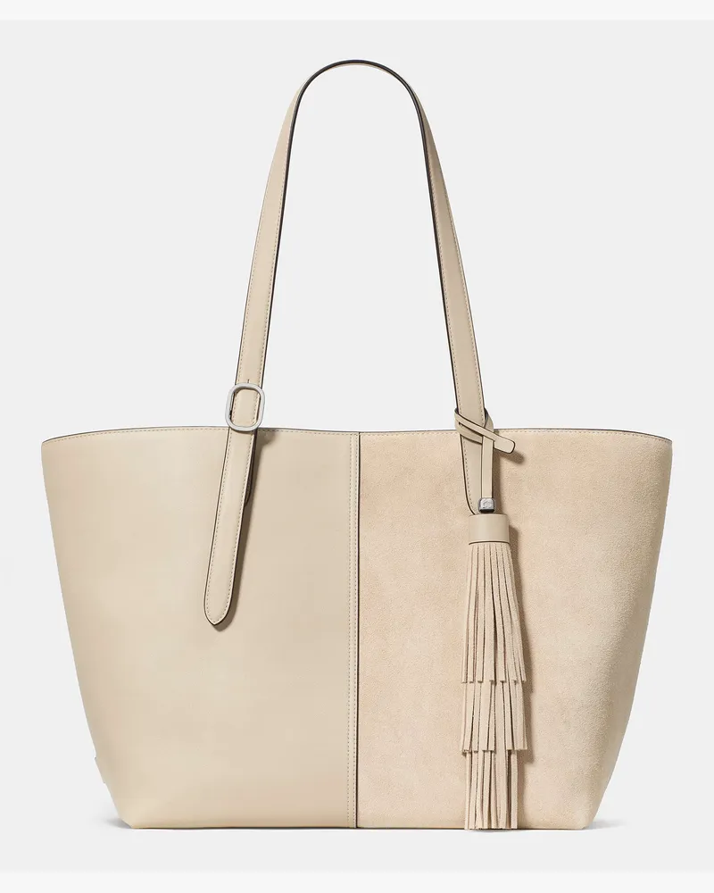 Kate Spade Kate Spade 454 Tote Bag Aus Wildleder Mit Fransen für Frauen in Helles Sand | Wildleder Helles