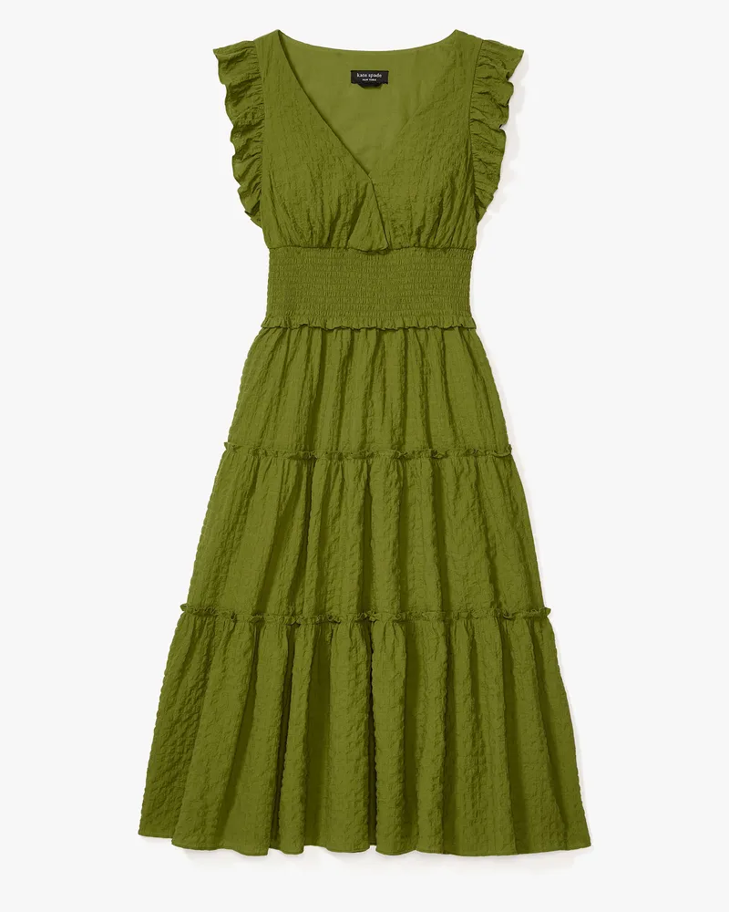 Kate Spade Midikleid Mit Schmetterlingsärmeln, Gestuft Multicolor