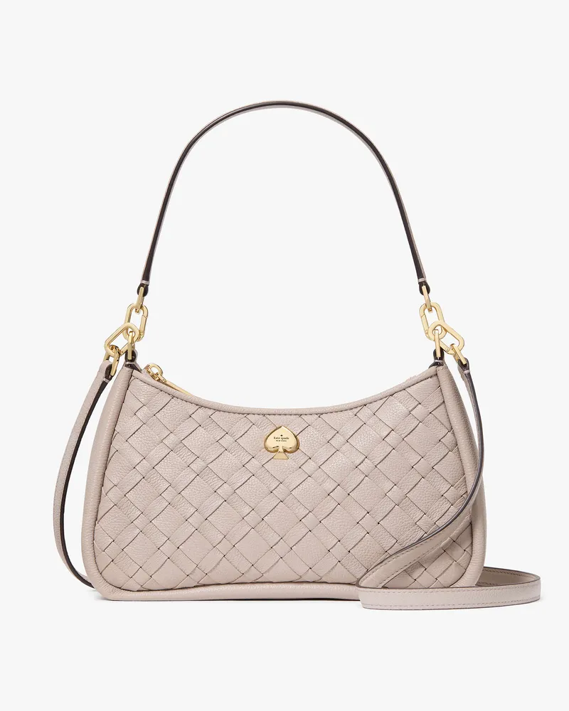 Kate Spade Kayla Woven Schultertasche Aus Leder, Wandelbar, Klein Cozy