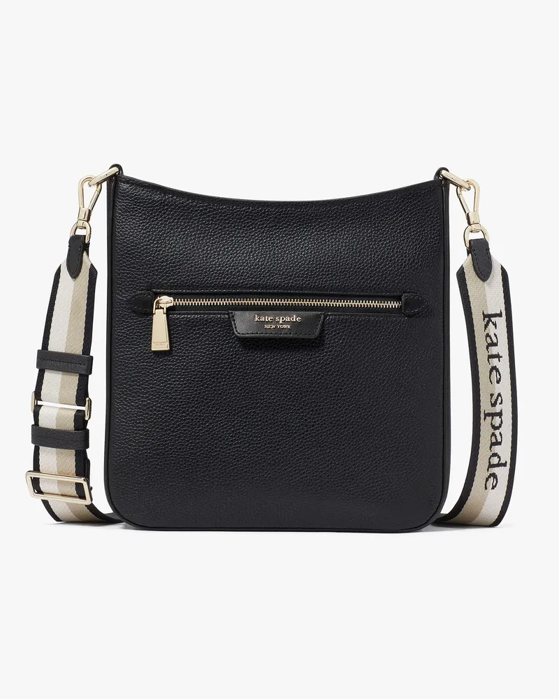 Kate Spade Hudson Kuriertasche Zum Umhängen Aus Genarbtem Leder, Groß Black