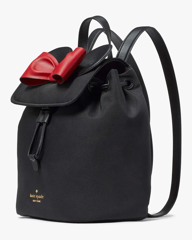 Kate Spade Kate Spade Disney X Kate Spade Minnie 3D-Rucksack Mit Umschlag für Frauen in Schwarz Mehrfarbig | Nylon Schwarz