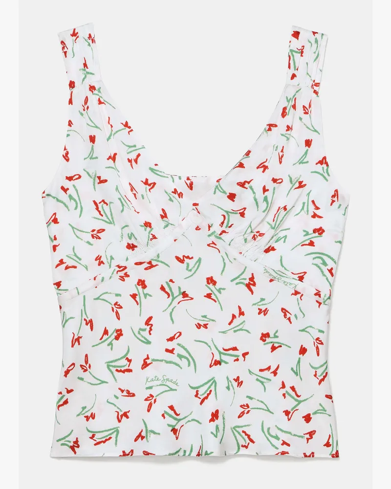 Kate Spade Kate Spade Vibrante Buds Slip-Top für Frauen in Cremefarben, Größe Viscose Cremefarben