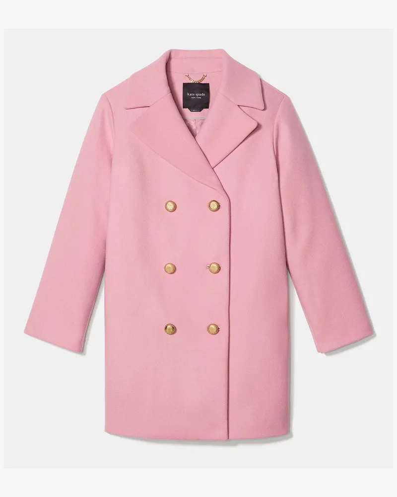 Kate Spade Kate Spade Doppelreihiger Mantel für Frauen in Rouge Barre, Größe Rouge