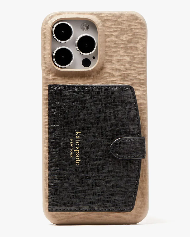 Kate Spade Morgan Colorblock Hülle für iPhone 14 Pro Max mit Kartenhalter Earthenware