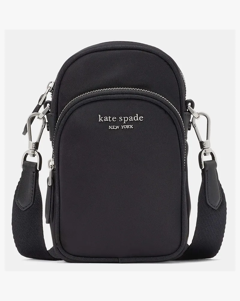 Kate Spade Kate Spade Sam Ksnyl Nylon North-South-Handy-Crossbody für Frauen in Schwarz | Recycelt Schwarz