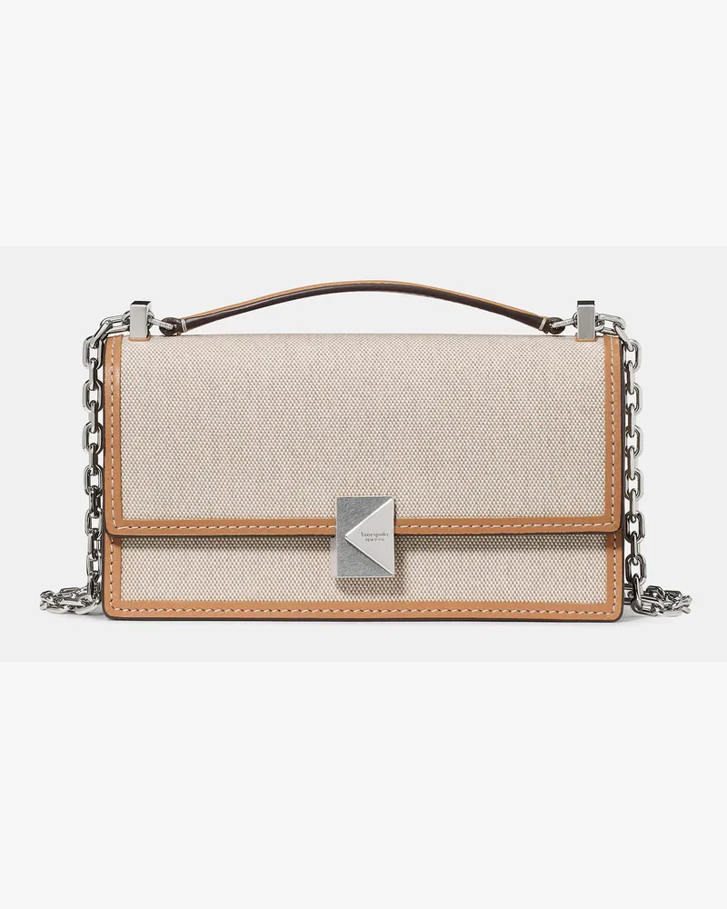 Kate Spade Deco Canvas Mini Crossbody Bag Natural