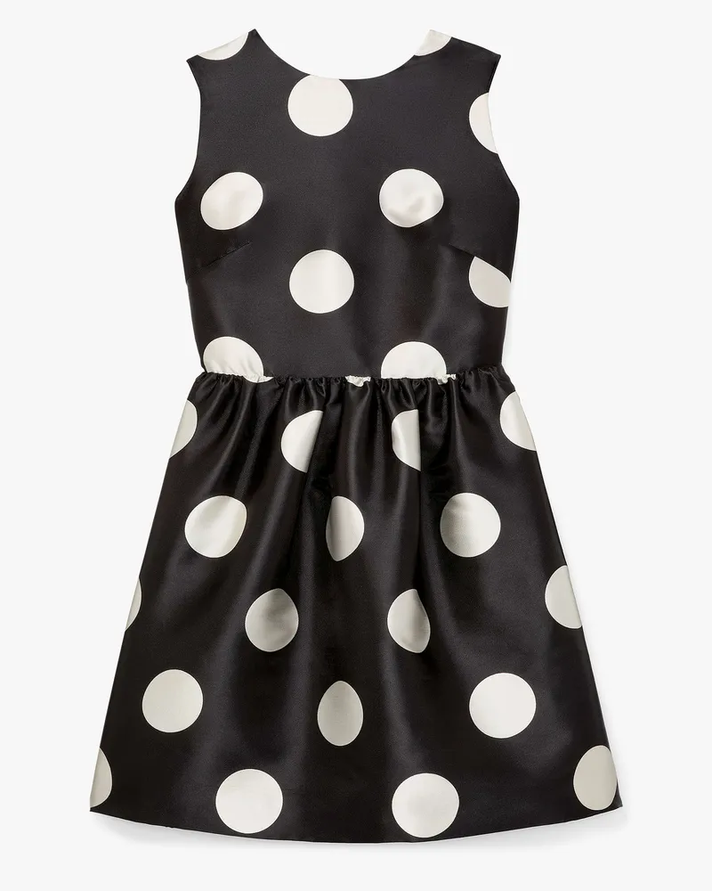 Kate Spade Breezy Ausgestelltes Kleid Mit Schleife Und Punkten Black