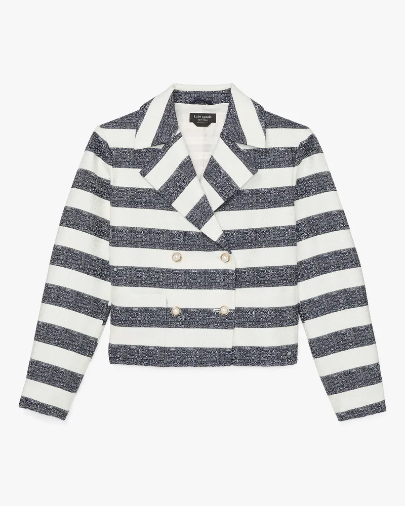 Kate Spade Tweed-Jacke Mit Matrosenstreifen Planetary