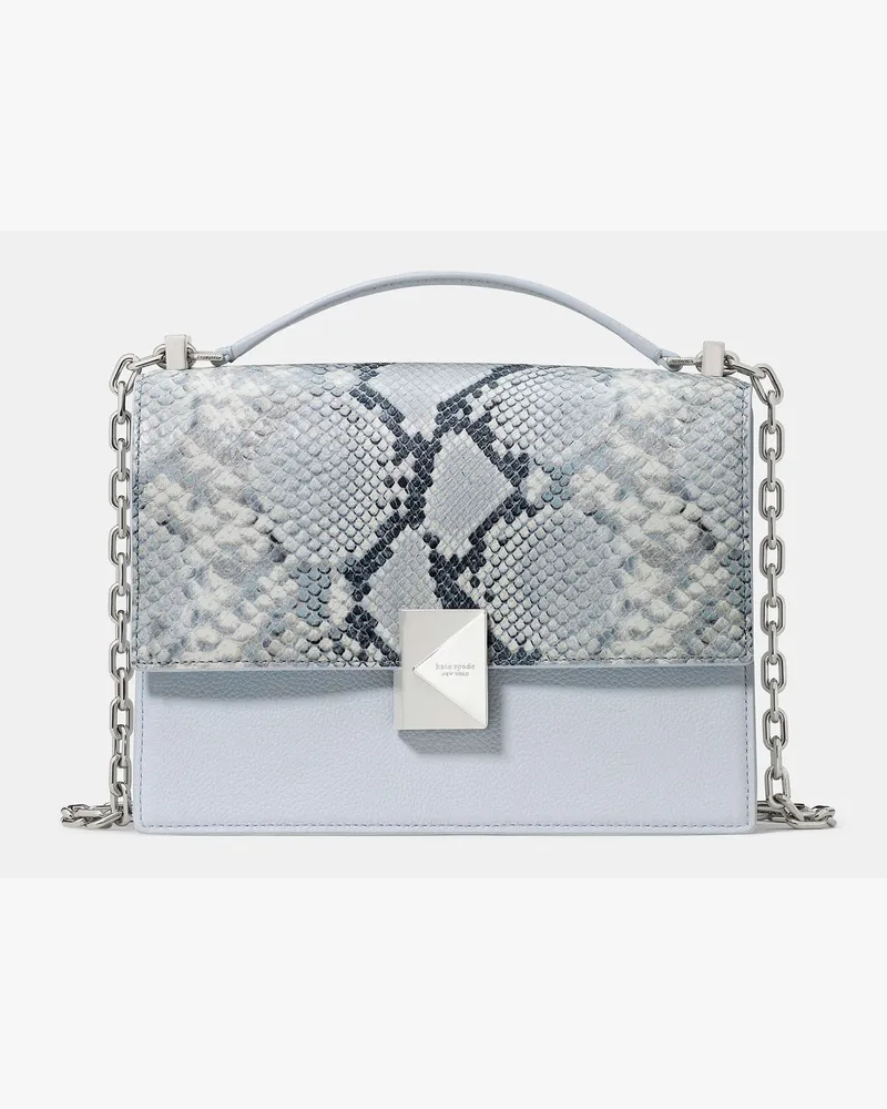 Kate Spade Kate Spade Deco Snake Prägung Kettenschultertasche für Frauen in Blasses Saphirblau Mehrfarbig | Leder Blasses