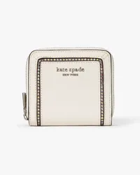 Kate Spade Morgan Crystal Inlay Portemonnaie aus Saffianleder, klein Parchment