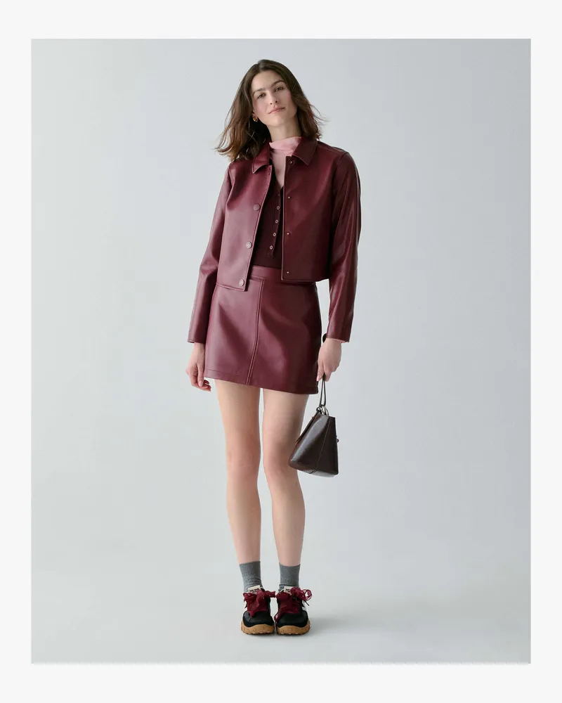 Kate Spade Kate Spade Minirock Aus Nappaleder-Imitat für Frauen in Gerösteter Granatapfel, Größe KUNSTLEDER Gerösteter