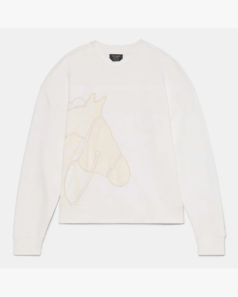 Kate Spade Kate Spade Horse Sweatshirt für Frauen in Creme, Größe Creme
