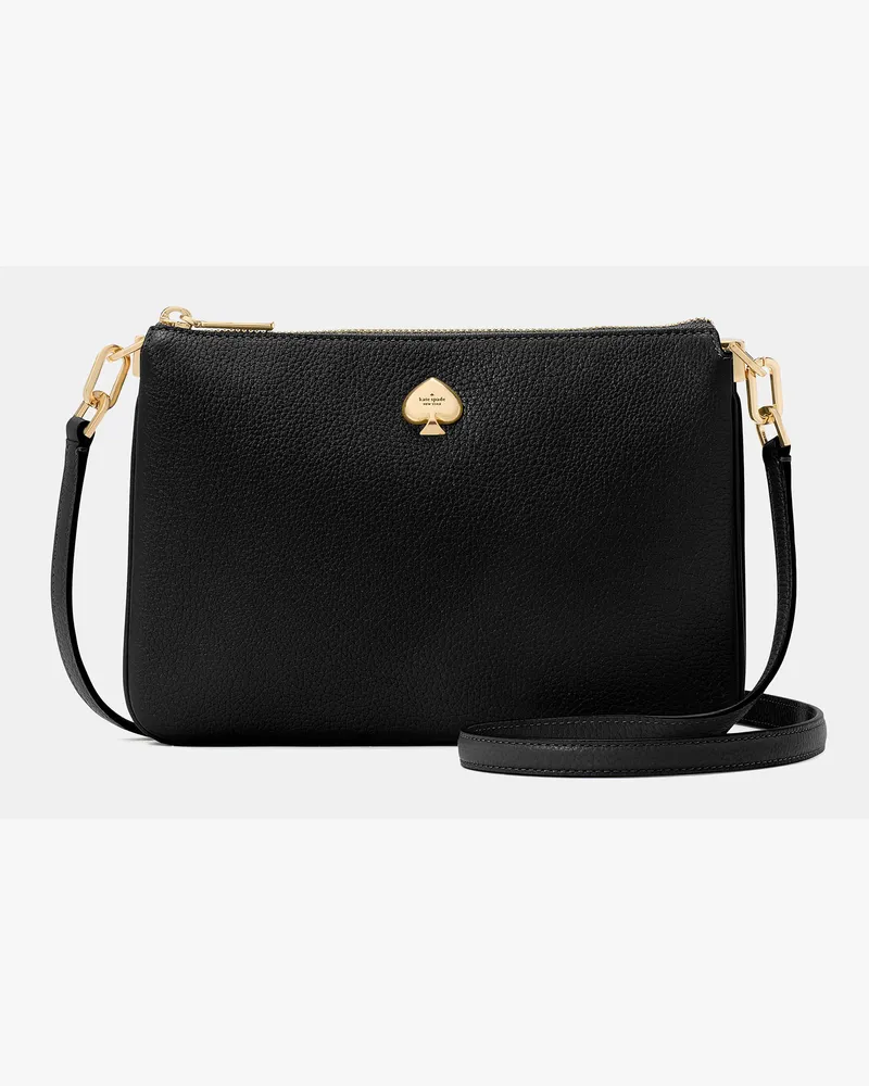 Kate Spade Kate Spade Kayla Kleine Umhängetasche Mit Dreiteiligem Fach für Frauen in Schwarz | Leder Schwarz