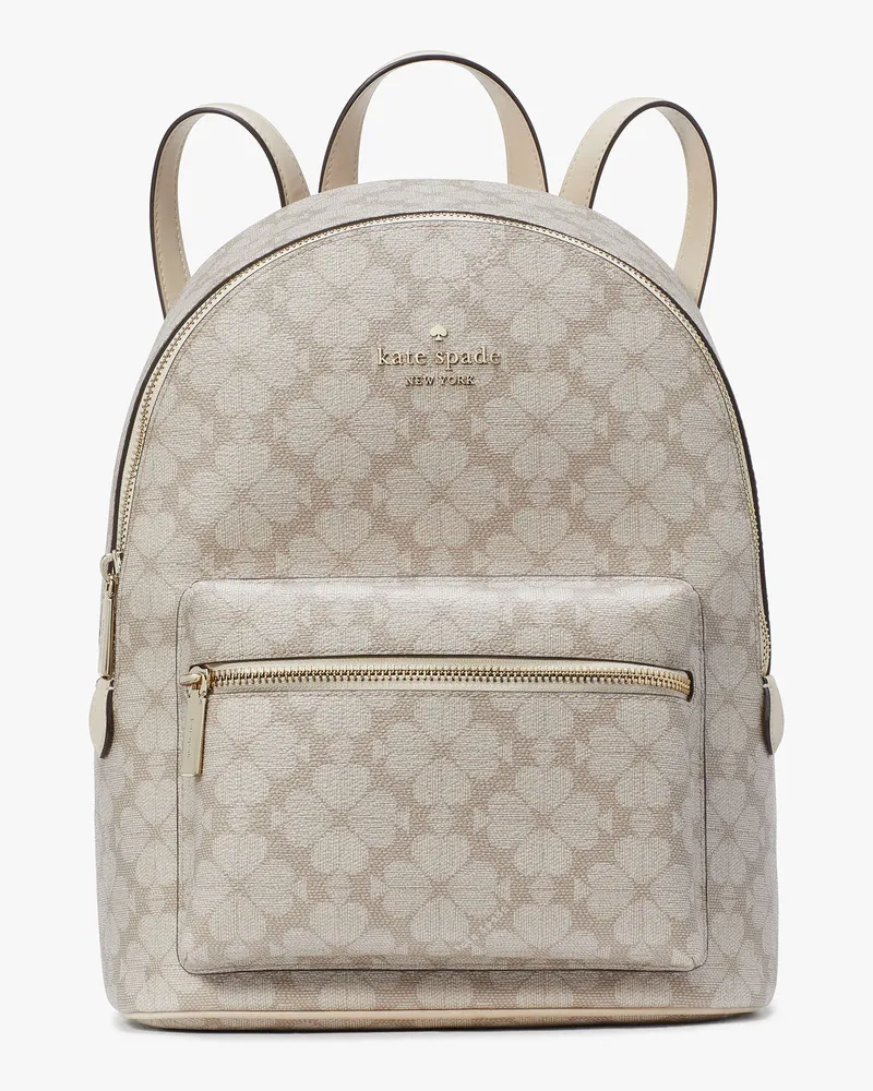 Kate Spade Kate Spade Signature Spade Flower Rucksack für Frauen in Dunkles Beige/Multi | PVC Dunkles