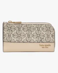 Kate Spade Klapp-Portemonnaie mit Pikblumenmuster, schmal, klein Neutral