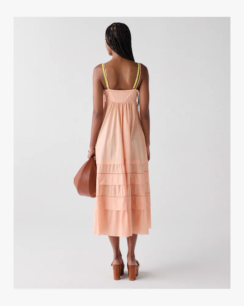 Kate Spade Kate Spade Luftiges Voile-Maxikleid für Frauen in Helles Cantaloupe, Größe Baumwolle Helles