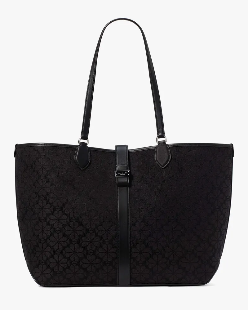 Kate Spade Offene Tote Bag Aus Jacquard Mit Pikblumenmuster, Groß Black