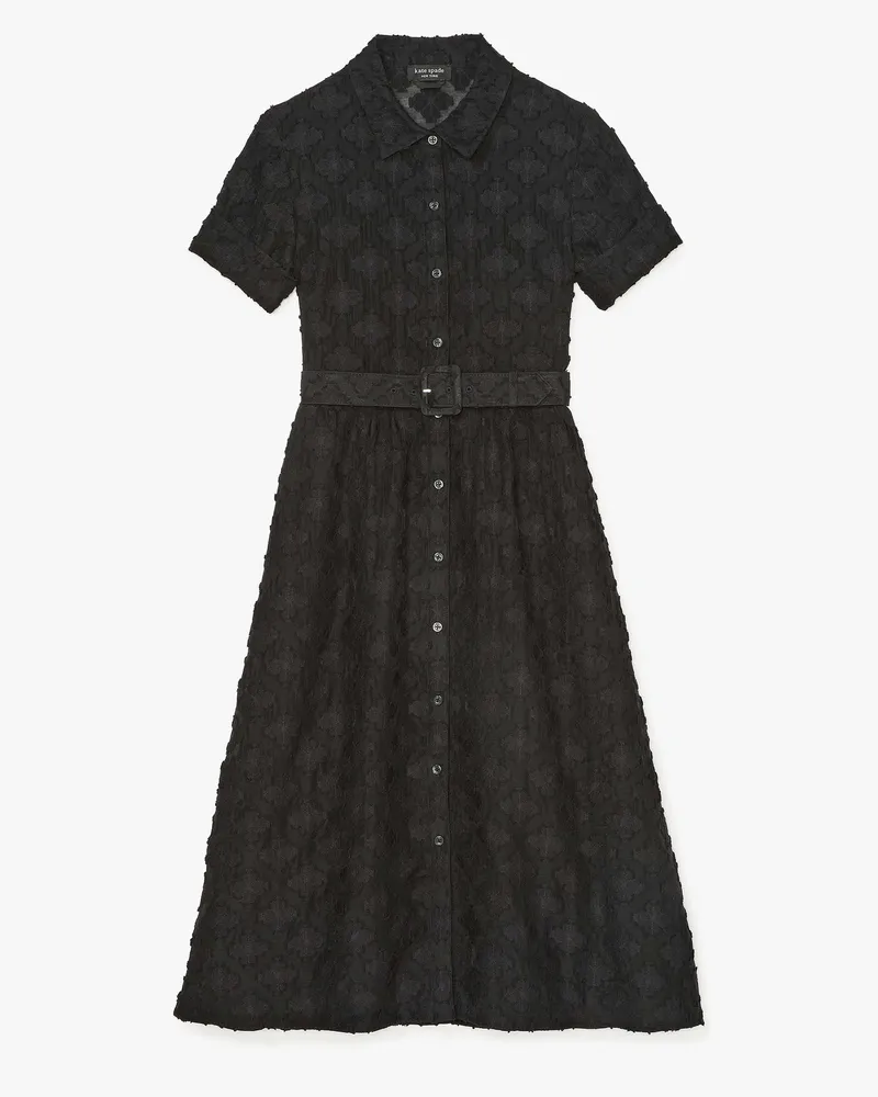 Kate Spade Midi-Hemdkleid Mit Gürtel Black